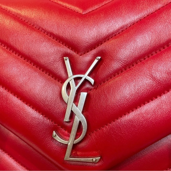 YSL Yves Saint Laurent Medium “LouLou” Bag Red - Picture 2 of 10
